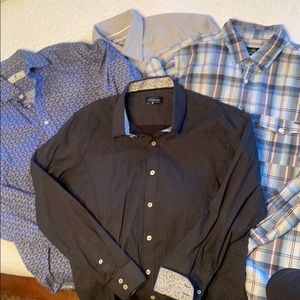 4 Large Men’s Button Front Shirts Excellent L